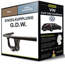 Starre Anhängerkupplung für VW Golf VIII Fließheck 11.19- Typ CD1/DA1 G.D.W. NEU