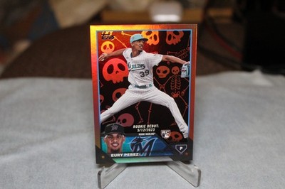 2023 Topps Update Eury Perez US317 Skeleton Parallel /50