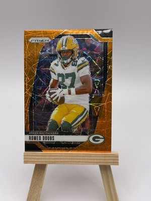 2024 Panini Prizm Romeo Doubs Orange Laser Prizm #104 Green Bay Packers