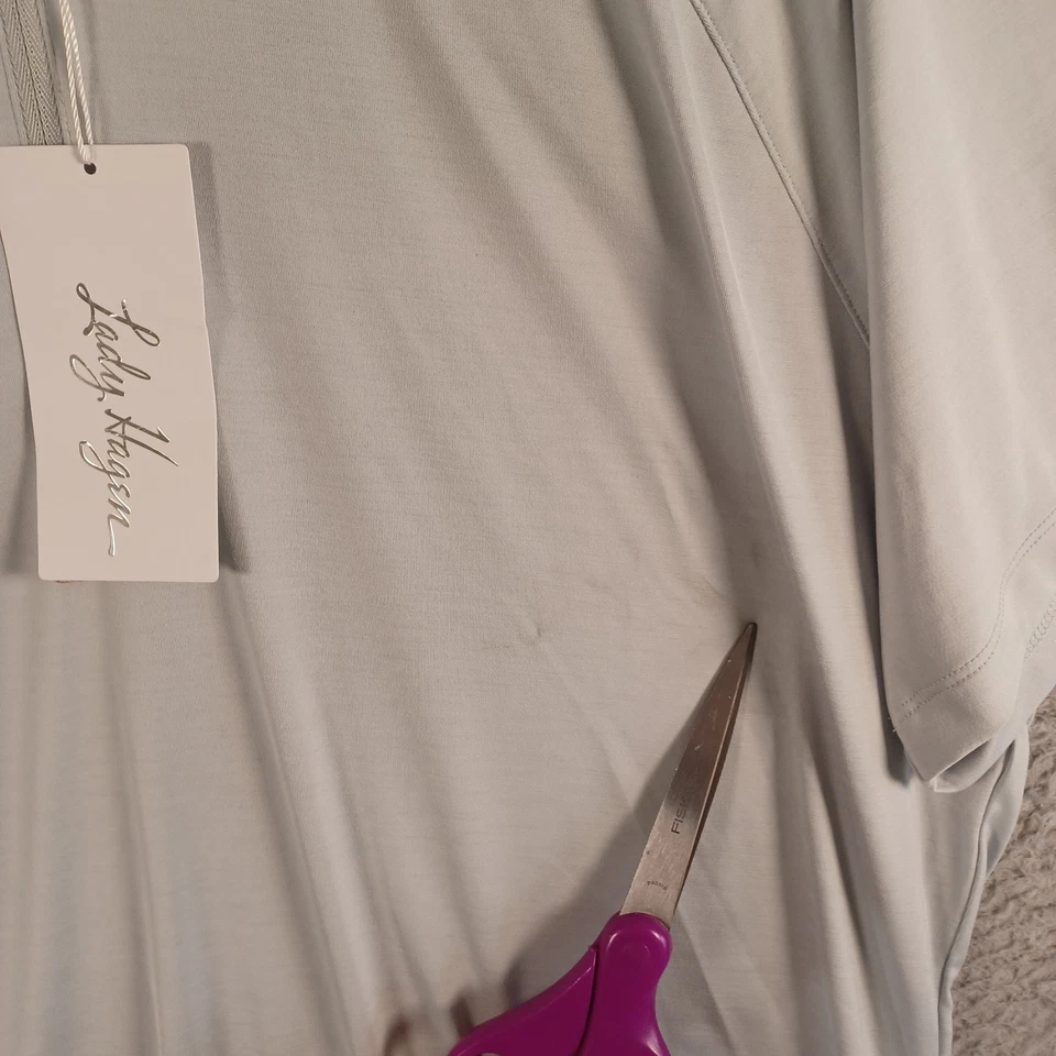 Lady Hagen Mujer Gris Marrón 1/4 Cremallera Top Talla 2XL Manga Corta Ropa Activa Foto 2 de 4