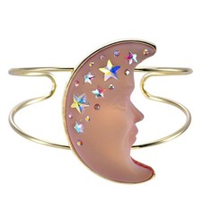 Kirks Folly Venus Mystic Seaview Moon Shadow 50mm Cuff Bracelet goldtone