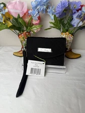 Vera Bradley Classic Black Super Smart Wristlet NWT Retired Pattern