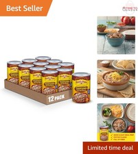 Refried Beans Canned Plant Based 16 oz Pack of 12 for Tacos Nachos