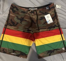 Billabong vintage y2k platinum x recycler board shorts men s Rasta size 38