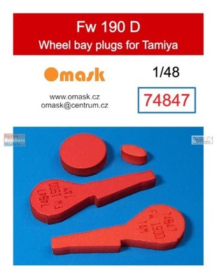 OMK74847 1:48 Omask Wheel Bay Plugs - Fw190D (TAM kit)