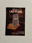 Las Vegas 5 Gram Slot Machine .999 Silver Round Colorful Art Card Collectable