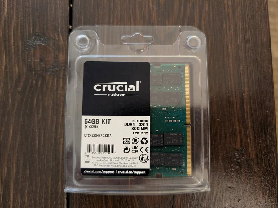 Preços baixos em Crucial DDR4 SDRAM 64 Gb de capacidade Total de