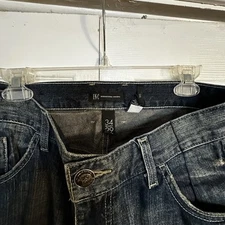 International Concepts Men's 34 Straight Leg  Dark Denim Jeans Embroidered Y2K