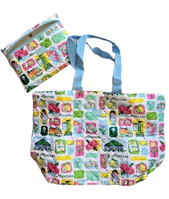 SCOUT x Masters Quilted Packable Tote & Pouch   Rare Iconic Southern Golf Print