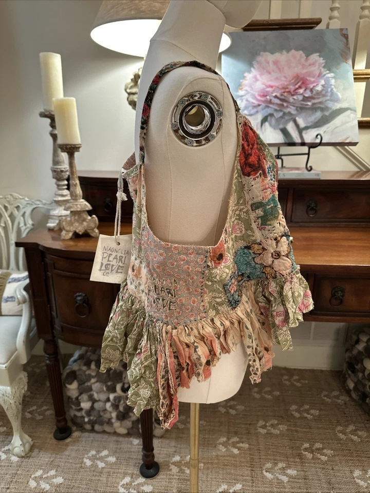 Camiseta sin mangas Catalina acolchada de algodón europeo Magnolia Pearl 406 Alouettes OS NUEVA CON ETIQUETAS Foto 2 de 4