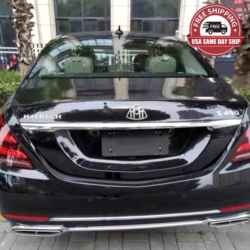 OEM Genuine Silver Maybach Logo Rear Trunk Lid Badge Fits Mercedes S Class W222 - Picture 5 of 5