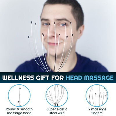 Electric Scalp Head Massager Spider Claw Vibration Massage Stress Pain Relief