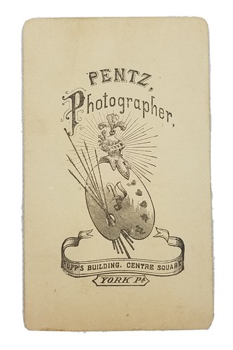 Circa 1870s CDV Photograph Young Child Girl In Dress (Pentz Photographer York PA - Picture 4 of 6