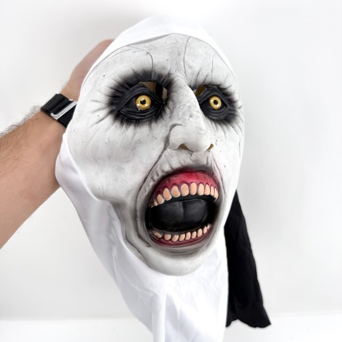 The Nun Latex Mask With Headscarf Valak Cosplay Halloween Costume Horror Scary - Picture 4 of 8