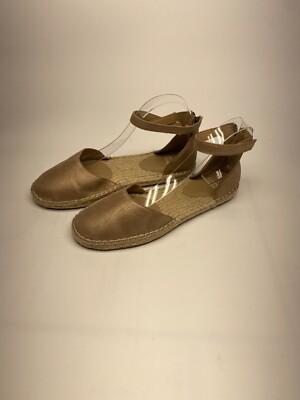 Eileen Fisher Womens Lala Rose Gold Espadrille Flat Sandal Sz 8