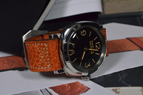 CORREA RELOJ THE MUNTAU HECHA A MANO CUERO VINTAGE APTA PANERAI MA STRAP HOMAGE - Picture 3 of 12
