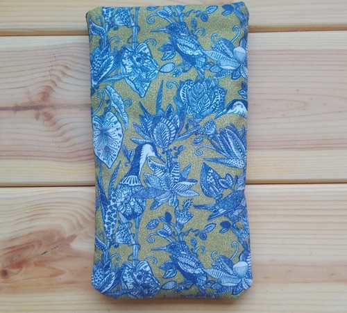 FOR ZTE AXON 9 PRO / A7 2019 HANDMADE PHONE CASE FABRIC AND SMALL POCKET BIRDS - Picture 3 of 6