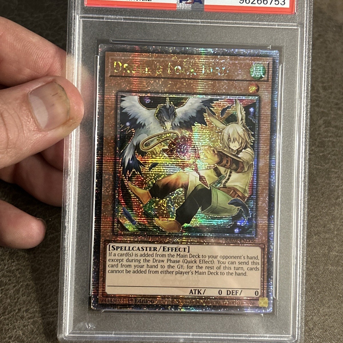 Yu-Gi-Oh! Droll & Lock Bird Alt Art RA02-EN006 Quarter Century