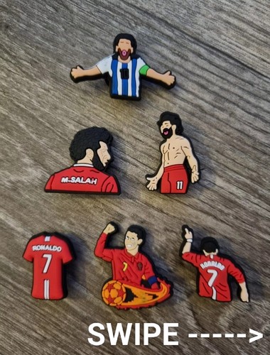 TOP FOOTBALL PLAYERS Croc Charm MIX MATCH DISCOUNT AL OUR SHOP 1000+CHARMS+3 P&P - Picture 3 of 60