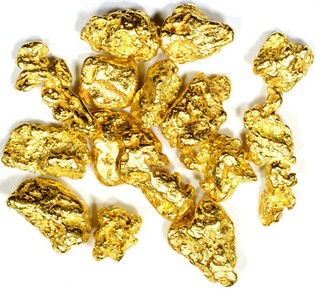 0.500 GRAMS ALASKAN YUKON BC NATURAL PURE GOLD NUGGETS #6 MESH (#G600)