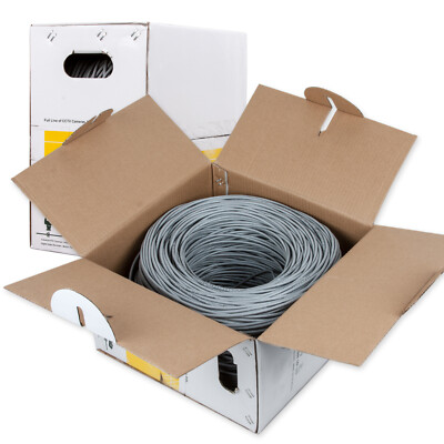 CAT5e CMR Riser Ethernet UTP Cable Blue 1000FT - 24 AWG Solid Bare Copper