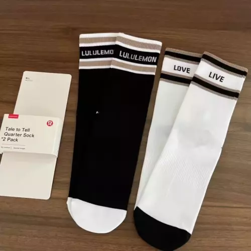 2 Pair Lululemon Athletic Socks TALE TO TELL MID CREW SOCK Size - Picture 10 of 19