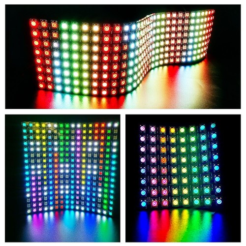DC5V WS2812 Led Digital Panel 8X8 16X16 8X32 Individually Addressable Pixels - Picture 8 of 21