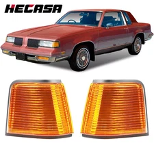 Front Amber Marker Lights Lens Set For 1987-88 Cutlass Supreme Calais 442 GT-350