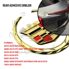 GlossGold For Escalade ATS CTS STS Rear Liftgate Trunk Lid Adhesive Emblem Badge