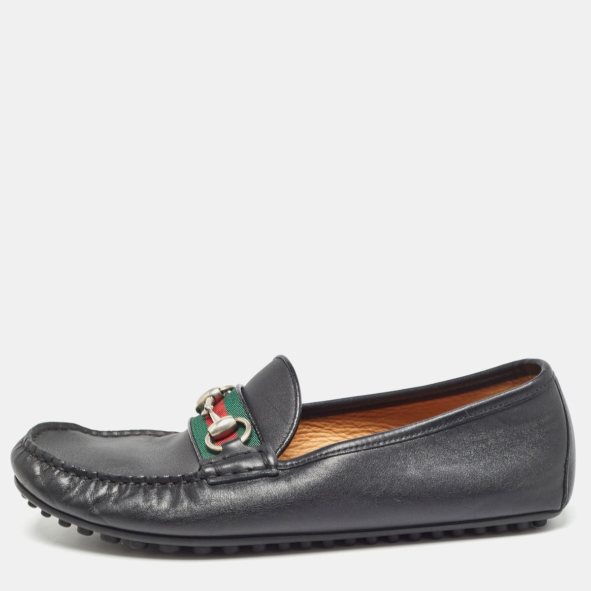 Gucci Black Leather Web Horsebit Slip On Loafers Size 40 | eBay Gucci Black Leather Web Horsebit Slip On Loafers Size 40 | eBay