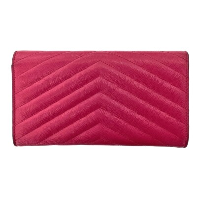 正規品　ysl 長財布 ピンク Saint Laurent Long Wallet YSL Monogram Large Flap Pink
