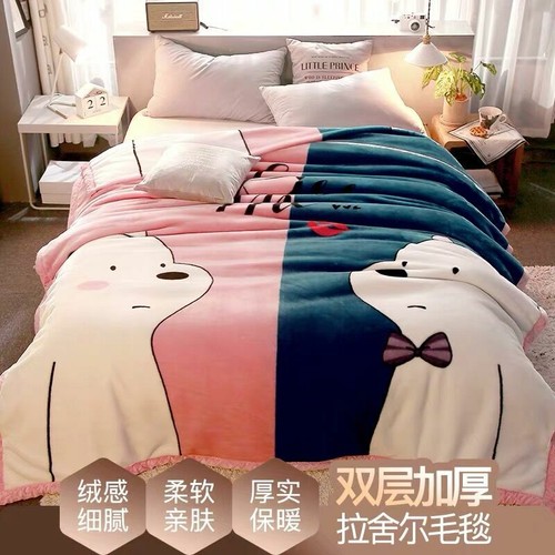 Soft Thick Warm Fleece Blanket Quilts Sofa Nap Blanket Bedding Comforter Blanket - Bild 25 von 26