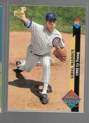 1993 Upper Deck Award Winners 1992 NL Cy Young Greg Maddux #488