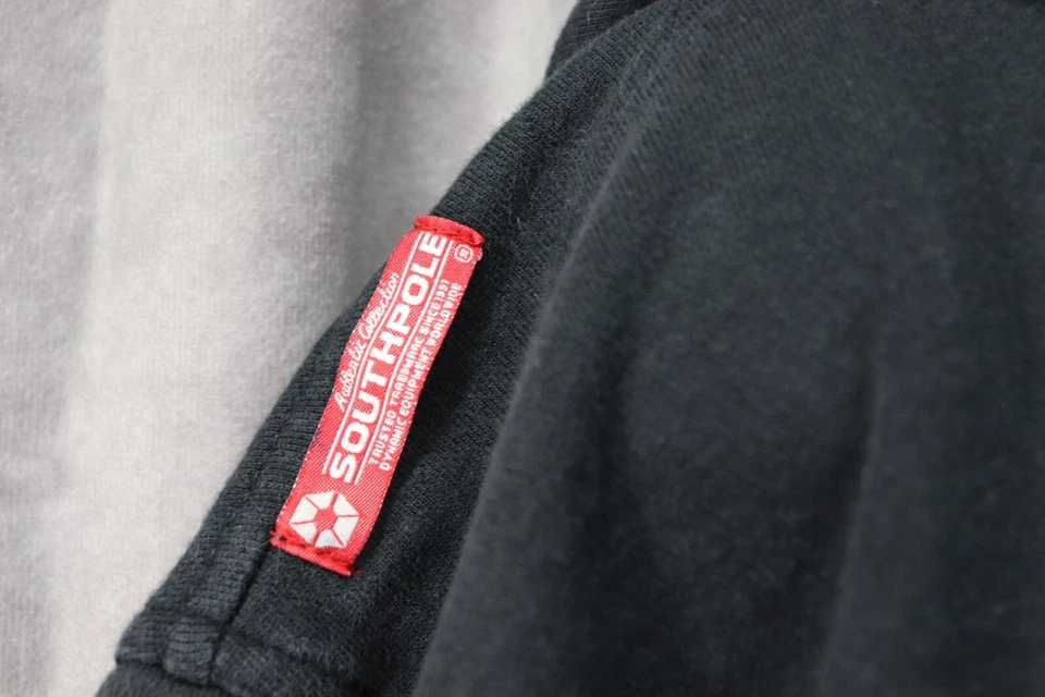 Pulôver com capuz South Pole Youth masculino preto manga longa tamanho grande - Imagem 2 de 3