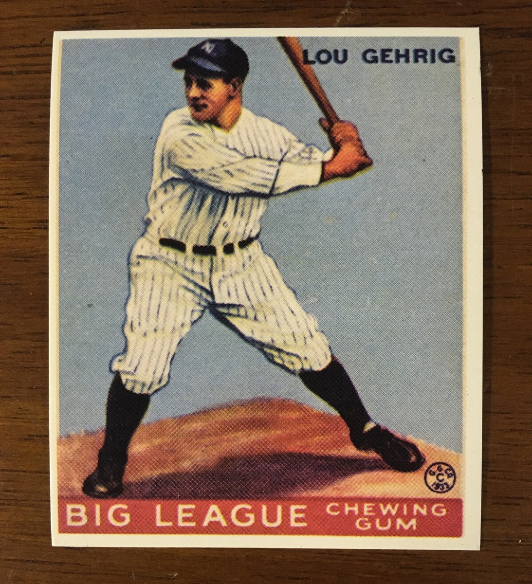 1933 Big League Lou Gehrig PROMO-Chewing Gum Reprint card | eBay