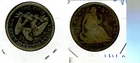 1853 P LIBERTY SEATED SILVER HALF DOLLAR GOOD VG 4160S