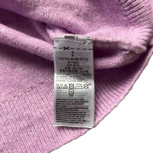 Gap Kids Lavender Hearts Sweater Girls Size Small - Picture 5 of 5