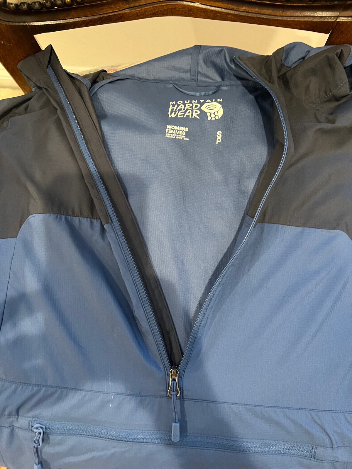 Mountain Hardwear Womens  Blue Rain Jacket Hooded… - image 5