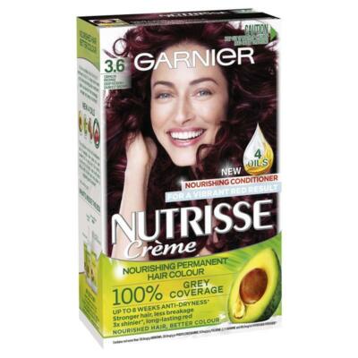 Garnier Nutrisse Permanent Hair Colour 3.6 Crimson Promise With 4 Natural Oils