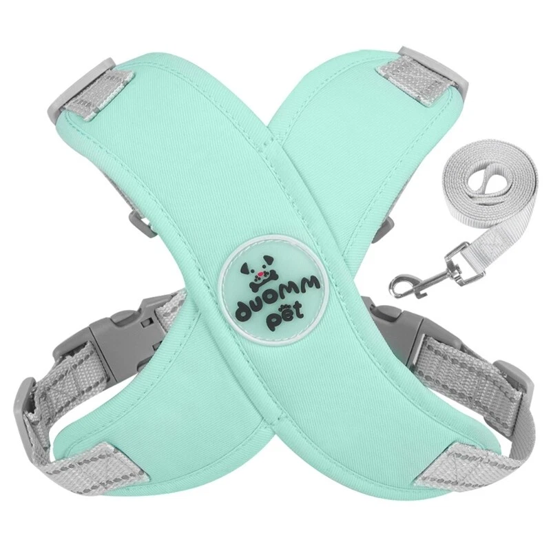 Dog Harness No Pulls No Choke Reflective Vest with Leash for Small Dogs