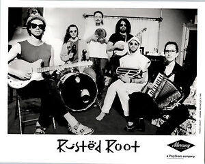 Rare Original Press Photo Rusted Root 90 S Acoustic Rock Band Michael Glabicki Ebay