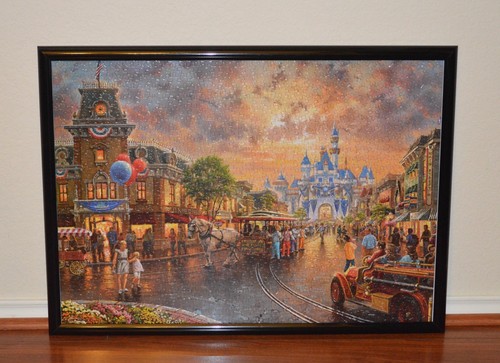 Disney Parks Thomas Kinkade Jigsaw Puzzle 1,000 Pieces Assembled With Frame New - Picture 5 of 6
