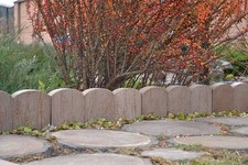 Concrete molds old wood edge stone log edging border garden curbs sold 2pcs BR03