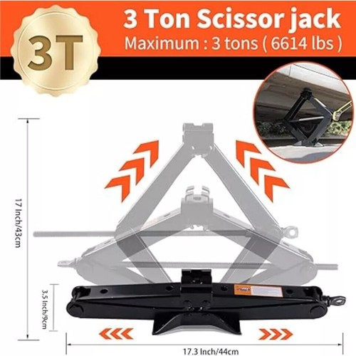 2 Ton ,3 Ton Scissor Jack Handle Crank Wheel Lug Wrench Tool Kit Car Garage Tire - Picture 7 of 18