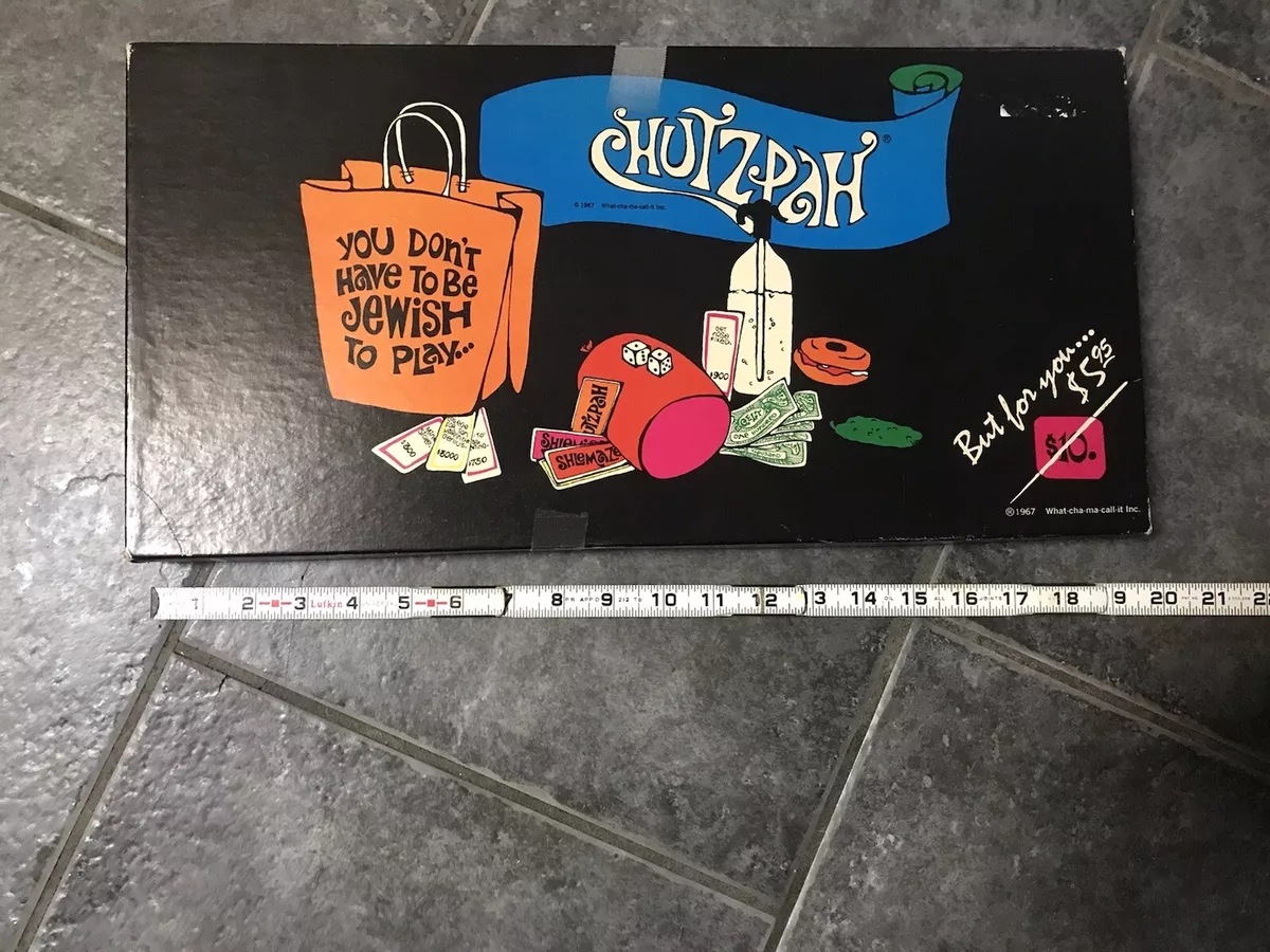 VTG 1967 CHUTZPAH Jewish Board Game Yiddish ToysRUs Capaco USA Made  Complete