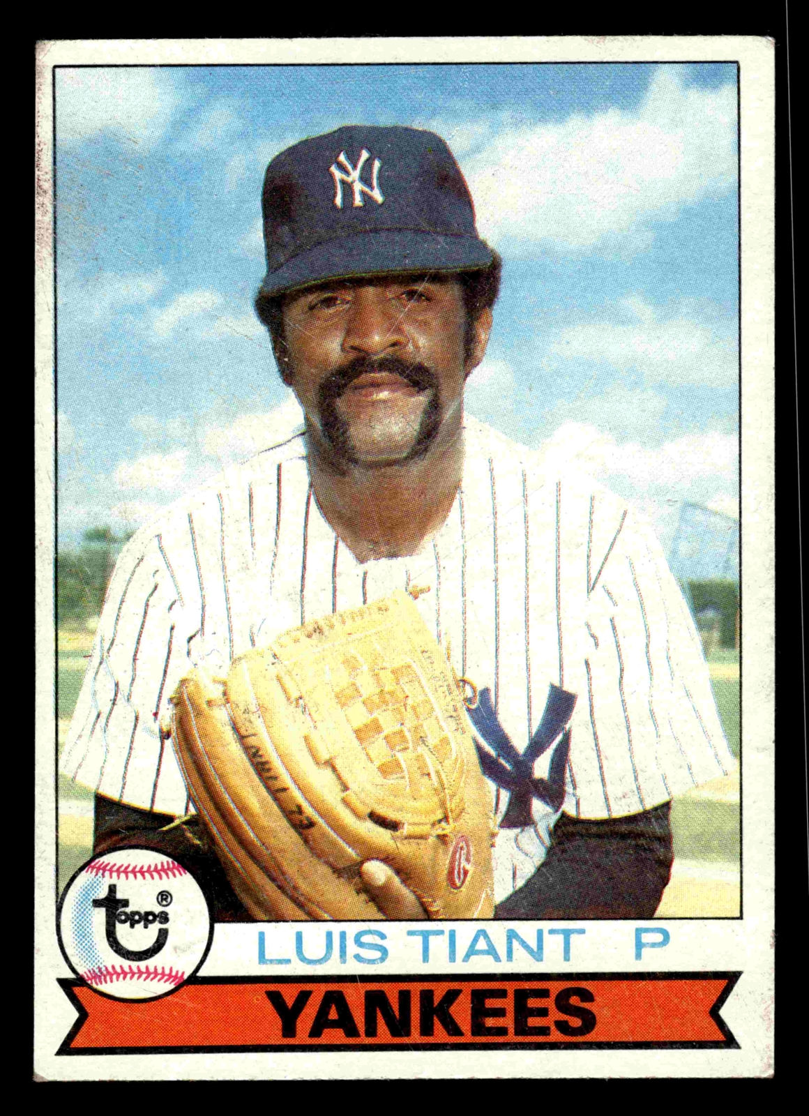1979 Topps Burger King #8 Luis Tiant - New York Yankees (Low Grade)