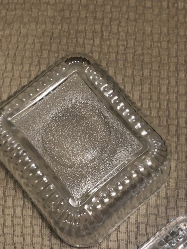 Vintage Refrigerator Dish~ Clear Glass Rectangular With Glass Lid ~ - Picture 5 of 6