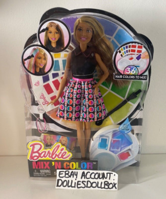 2016 seltene Barbie Mix 'N Farbe afroamerikanische Puppe NRFB