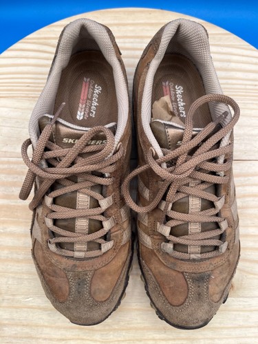 Skechers Athletic Shoe Troopers Woen's Sz 8M Brown Lace Up Faux Leather Non-Slip - Picture 7 of 13