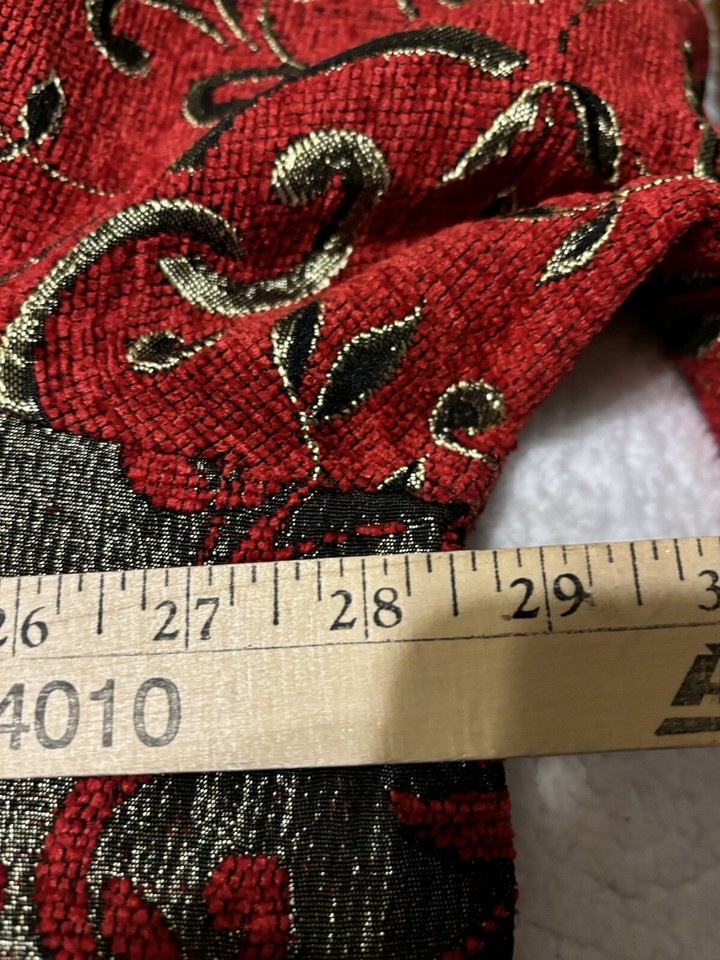 Vtg Ulla Popken Jacket 24/26 Red Gold Multi Texture Tapestry Wearable